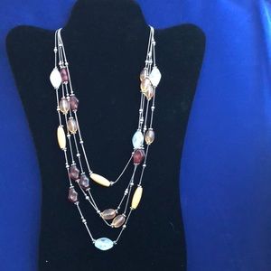 Premier Designs 15” antiqued tri strand necklace